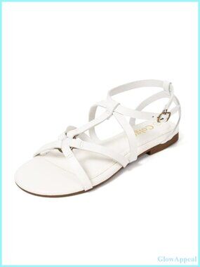 Colgo Women's Criss-Cross Gladiator Flat Sandals Adjustable Ankle Strap Open